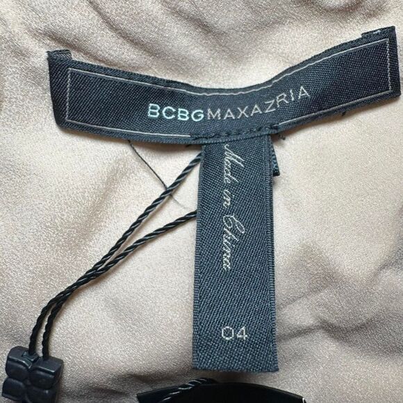 BCBGMAXAZRIA Kaya Dress Gold Sequin Cutout Back Cocktail Party Dress Size 4 NWT - Picture 5 of 8